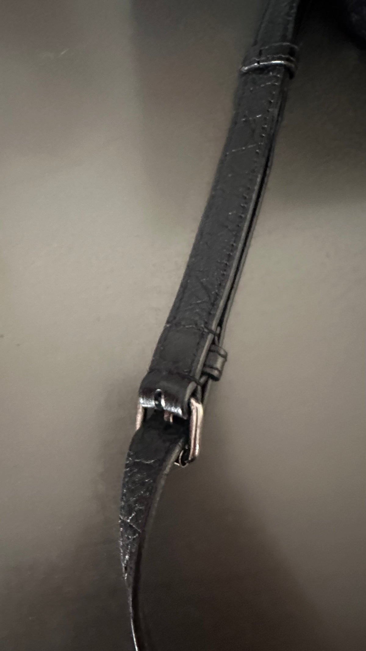Saint Laurent West Hollywood – Croc Embossed Black