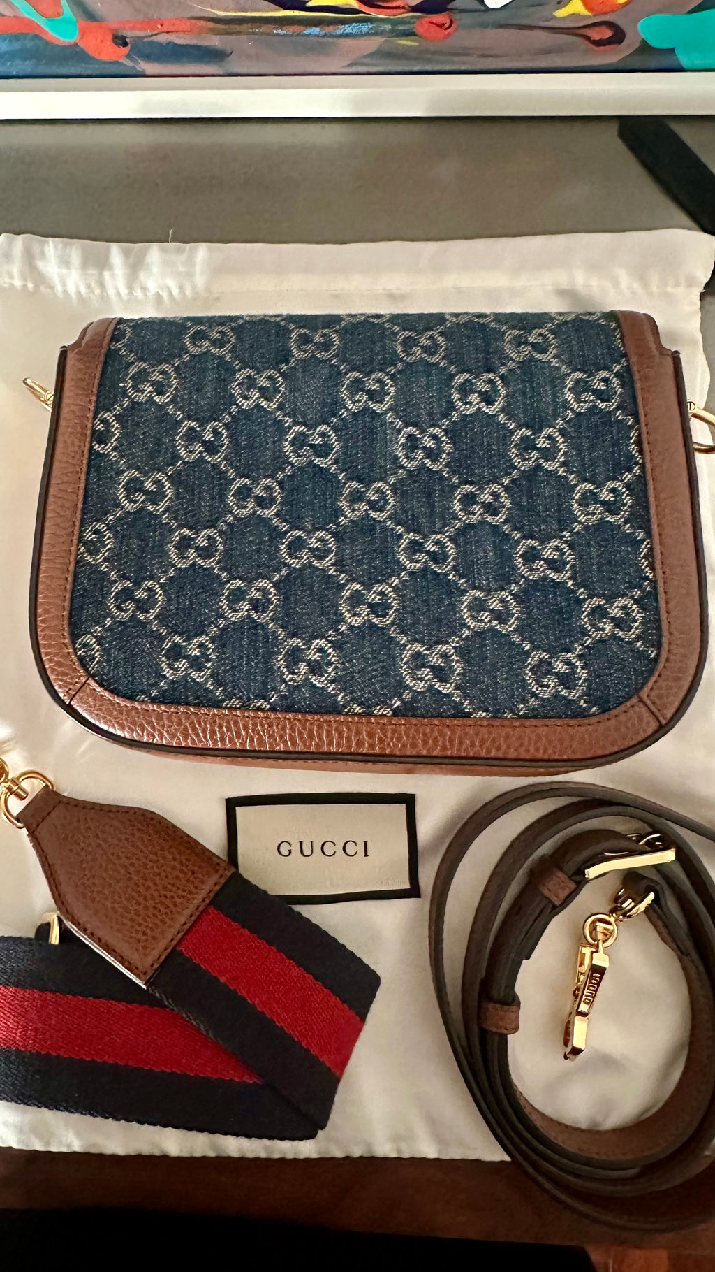 Gucci Horsebit 1955 – GG Denim Blu