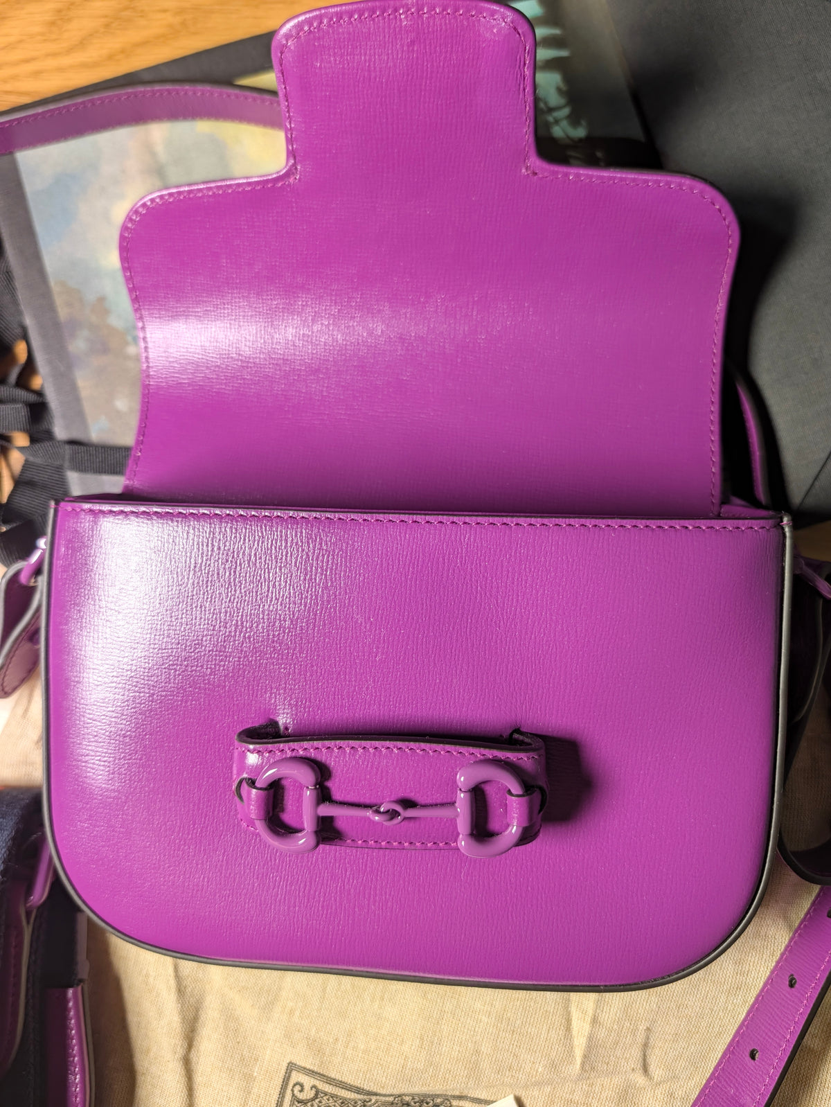 Gucci borsa fucsia Horsebit 1955