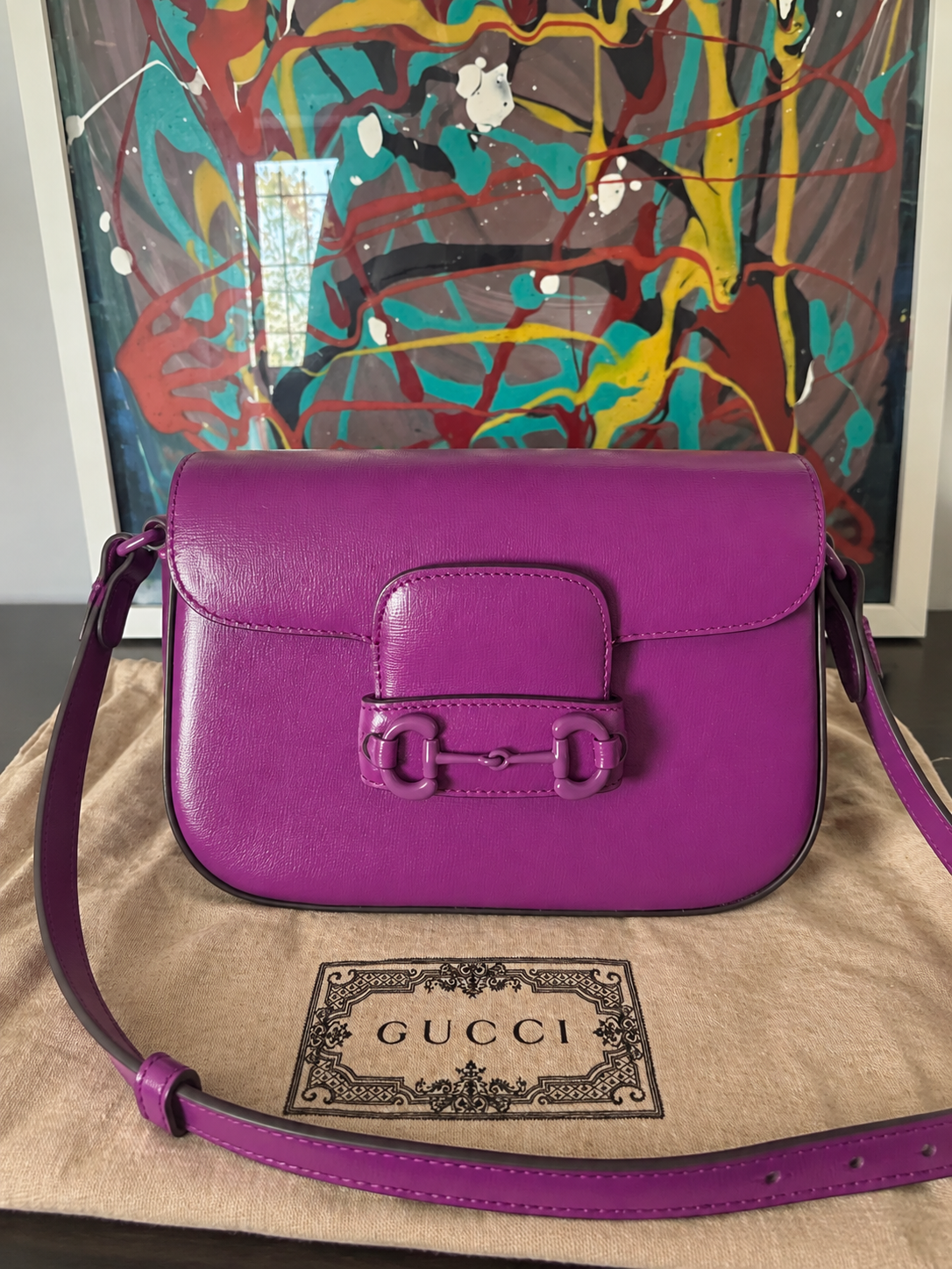 Gucci borsa fucsia Horsebit 1955