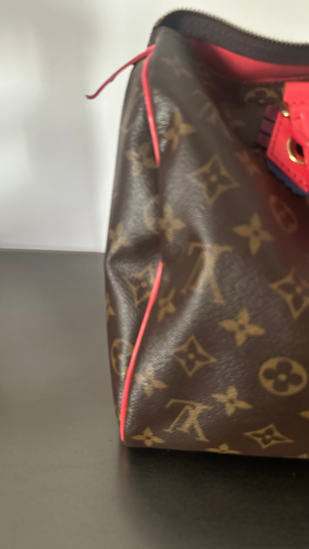 Louis Vuitton Monogram Totem Speedy 30 in the limited-edition "Flamingo"