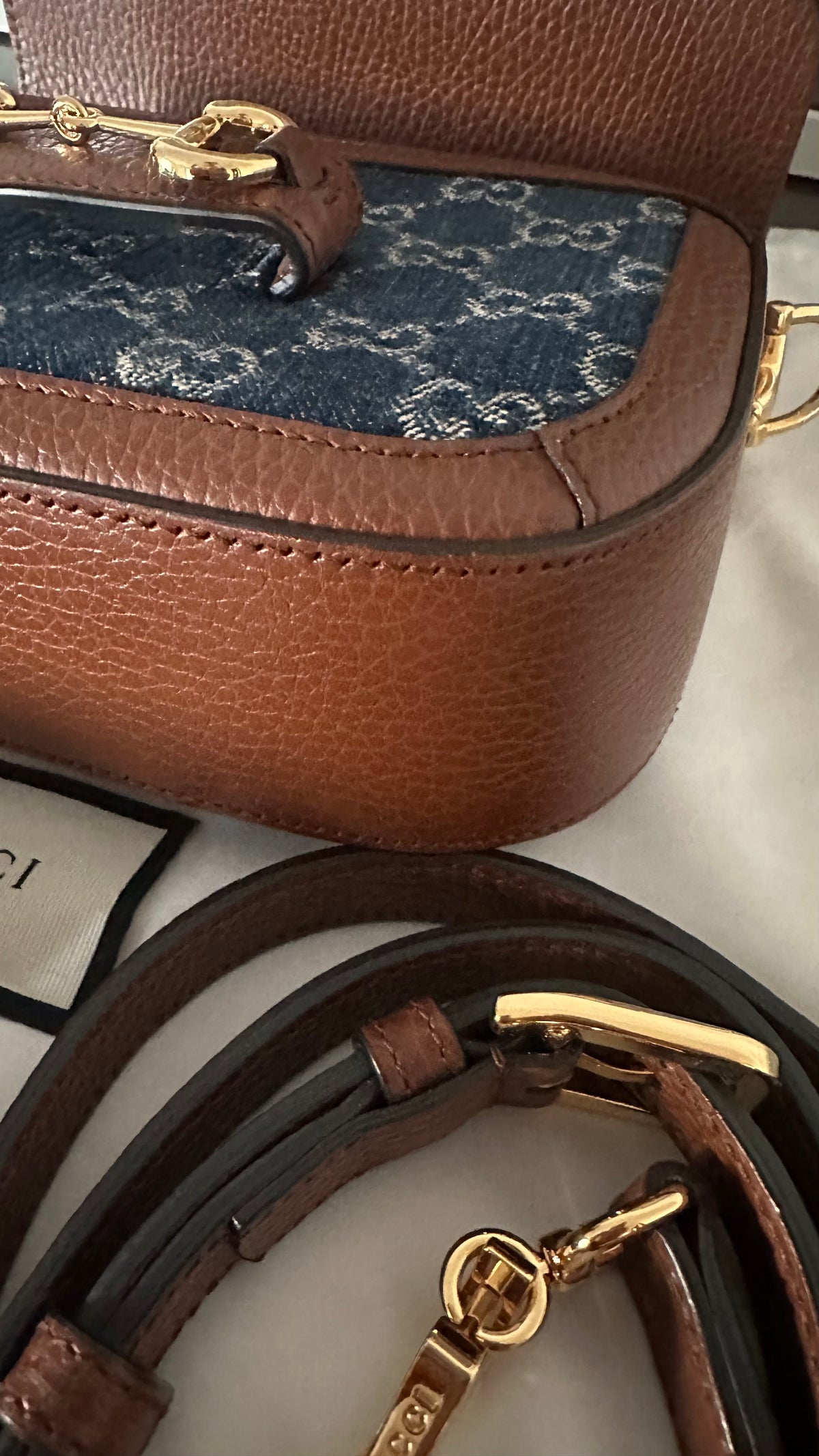 Gucci Horsebit 1955 – GG Denim Blu