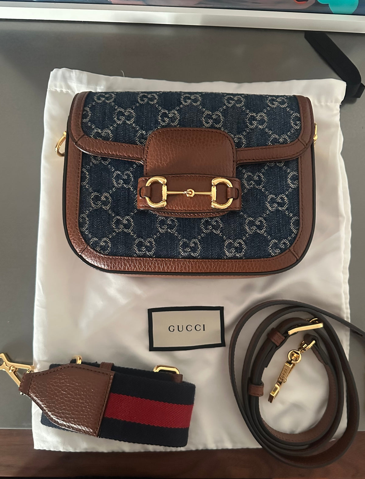 Gucci Horsebit 1955 – GG Denim Blu