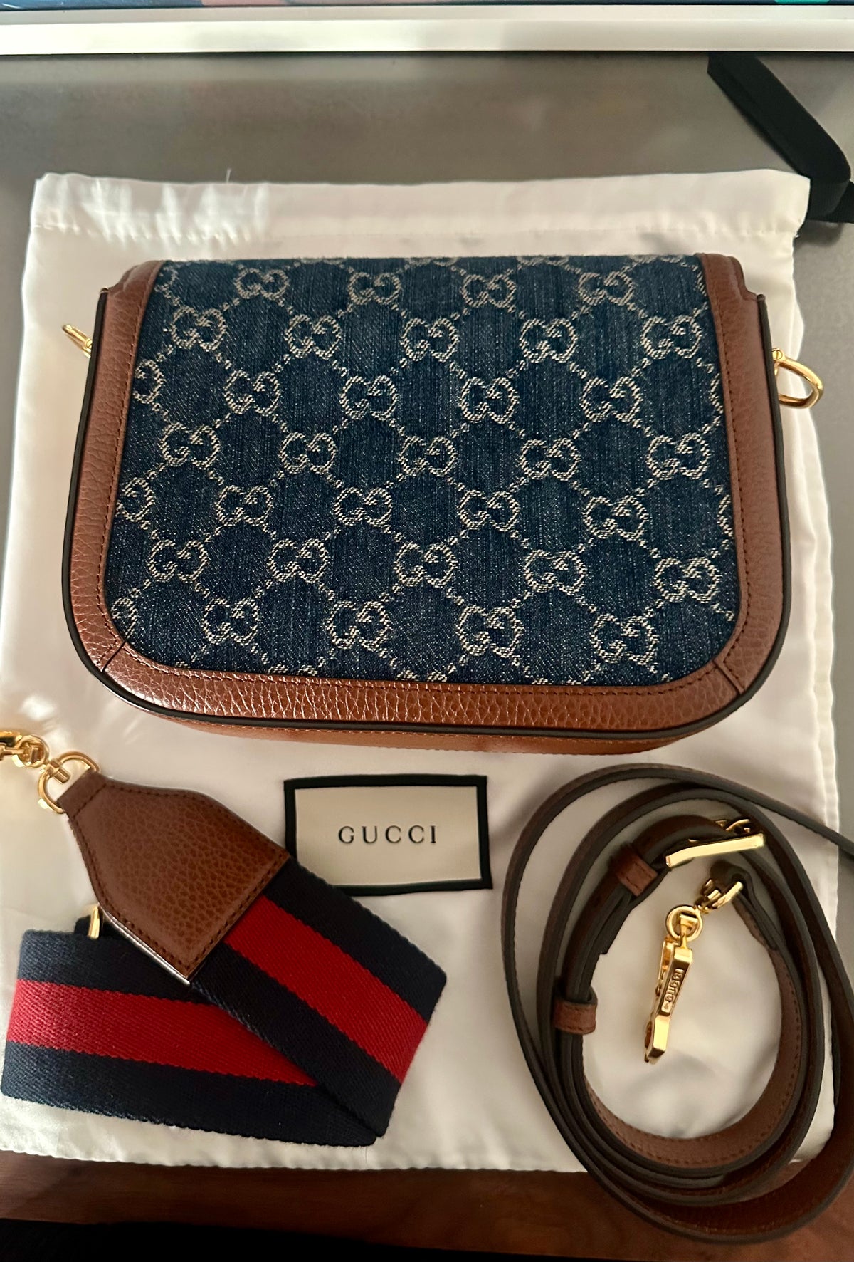 Gucci Horsebit 1955 – GG Denim Blu