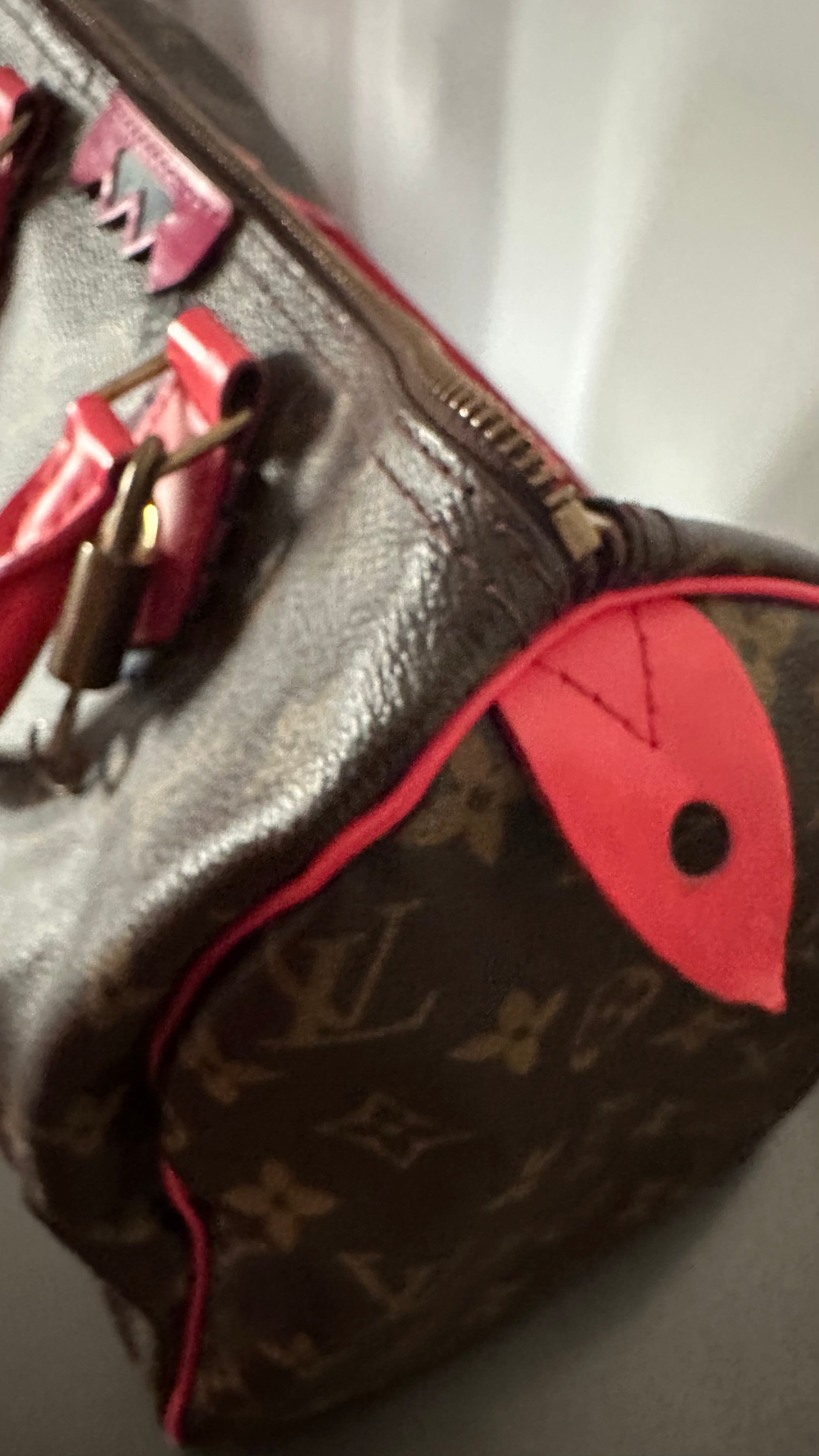 Louis Vuitton Monogram Totem Speedy 30 in the limited-edition "Flamingo"