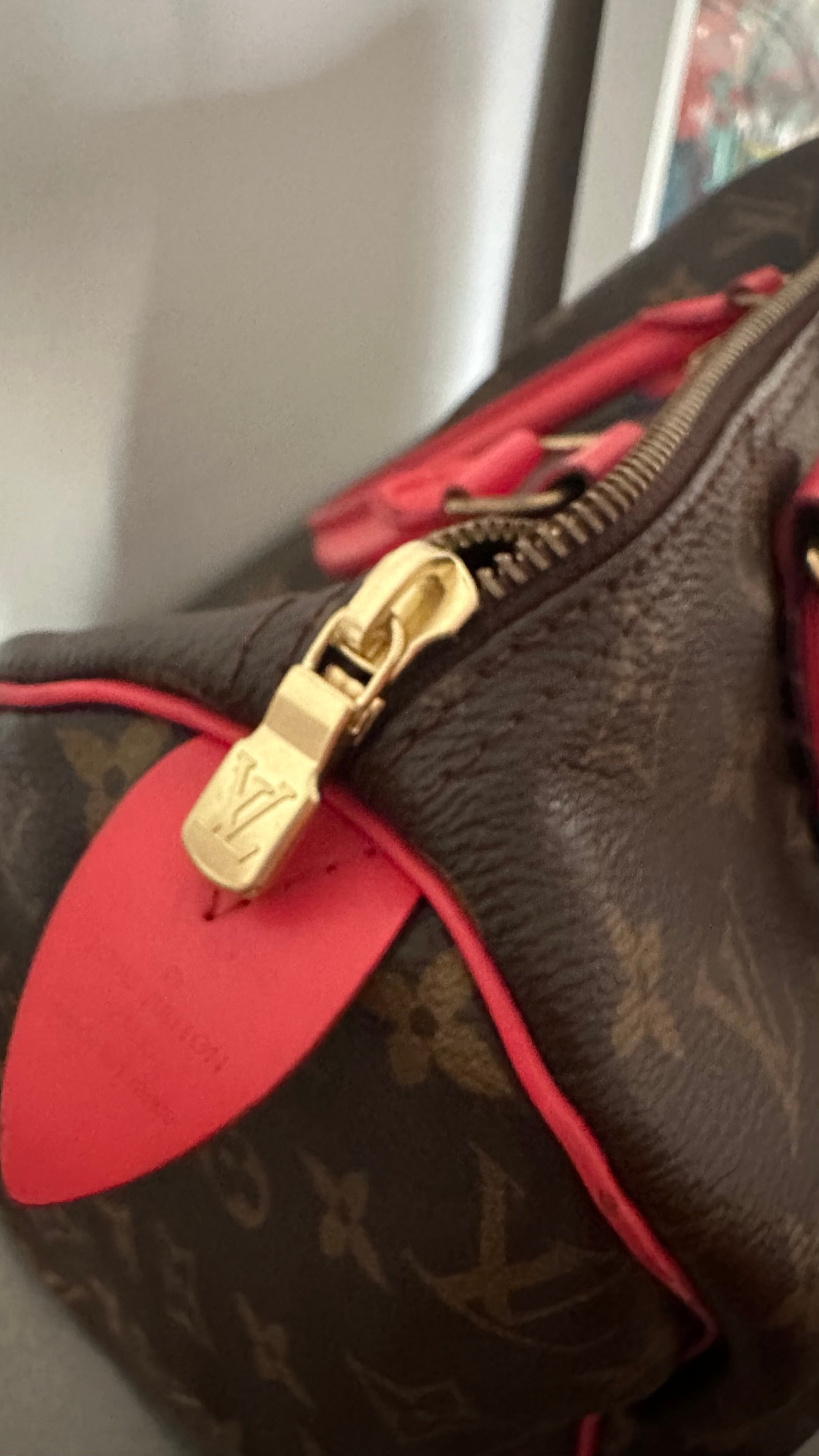 Louis Vuitton Monogram Totem Speedy 30 in the limited-edition "Flamingo"