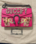 Gucci Dionysus Guccify in pelle rosa