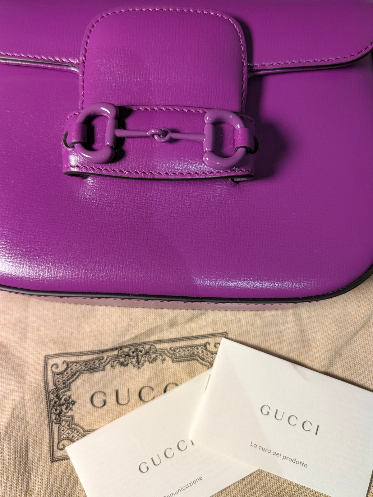 Gucci borsa fucsia Horsebit 1955