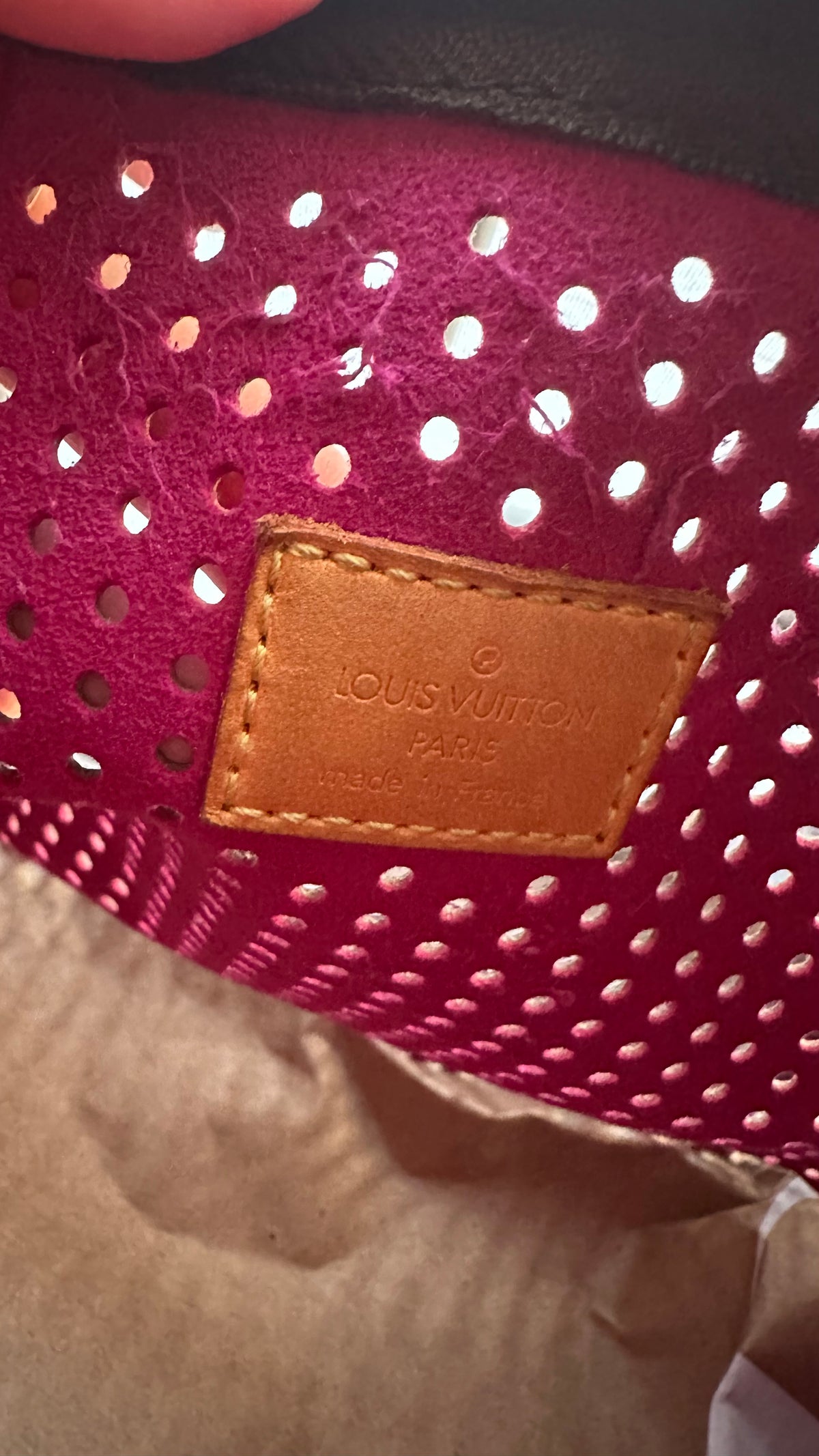 Louis Vuitton Speedy 30 Monogram Perforated Fuchsia