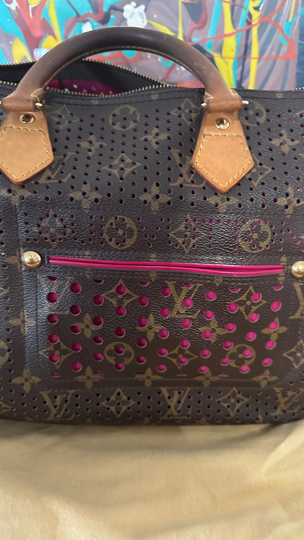 Louis Vuitton Speedy 30 Monogram Perforated Fuchsia
